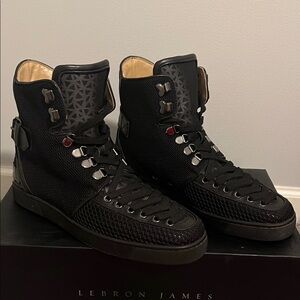 Christian Louboutin Black High-Top Sneakers